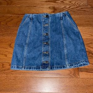 Aritzia Wilfred Free Ahrens Denim Mini Skirt